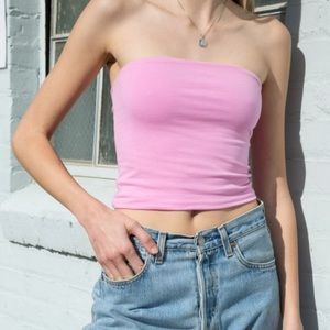 brandy melville pink Jenny tube top (os fits like xs s)